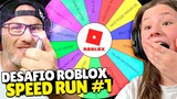 ROBLOX SPEEDRUN MAS A CADA 1 MINUTO A ROLETA DECIDE O DESAFIO!