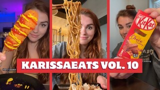 Eating Panda Express for a full day! (Korean food, IHop, PF Changs) -KarissaEats Compilation Vol. 10