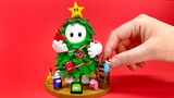 Making Among Us X Fall Guys Christmas tree 🎄 Polymer Clay DIY