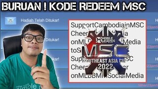 SEBELUM LIMIT ! KODE REDEEM MSC BURUAN SIKAT !! 20% BERKESEMPATAN DAPET SKIN