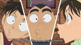 Detective Boys watch kiss scene | Detective Conan funny moments | AnimeJit