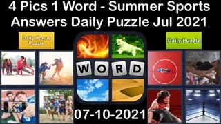 4 Pics 1 Word - Summer Sports - 10 July 2021 - Answer Daily Puzzle + Daily Bonus Puzzle