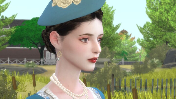 【The Sims 4】Girl with a Pearl Earring (with download)