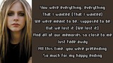 Avril Lavigne ~ My Happy Ending ~ Lyrics