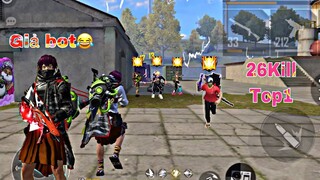 [Free Fire] Solo Squad, Thử Thách Giả BOT Lấy Top1, ĐKHANG Clear Map 26Kill Cực Cuốn, Độ Nhạy + St