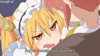 Tohru smelling Another Dragon's Scent on kobayashi - Kobayashi-san Chi no Maid Dragon Moments