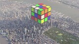 Apa jadinya jika sebuah Kubus Rubik besar jatuh dari langit di atas kota? 【Keajaiban Atom】