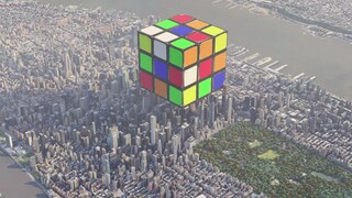 Sẽ như thế nào nếu một khối Rubik khổng lồ từ trên trời rơi xuống thành phố? [Kỳ tích nguyên tử]