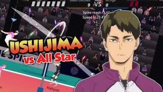 GAMEPLAY OB USHIJIMA WAKATOSHI VS ALL STAR THE SPIKE VOLLEYBALL STORY