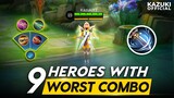 TOP 9 WORST ITEM COMBINATIONS WITH HEORES THAT WILL MAKE YOU LOSE!