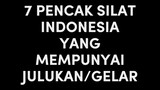 julukan pencak silat Indonesia