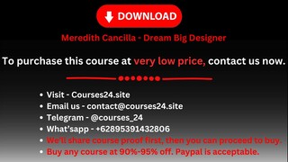 Meredith Cancilla - Dream Big Designer