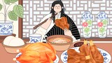 -Wulin Gaiden Mukbang｜Bai Zhantang’s immersive big-bone sticks and roast chicken~
