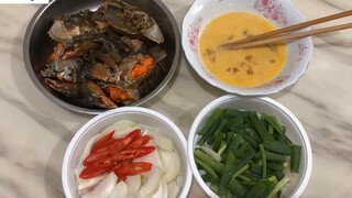 Cua sốt trứng _ cách làm cua sốt trứng ｜螃蟹炒雞蛋 _ crab with egg sauce 6