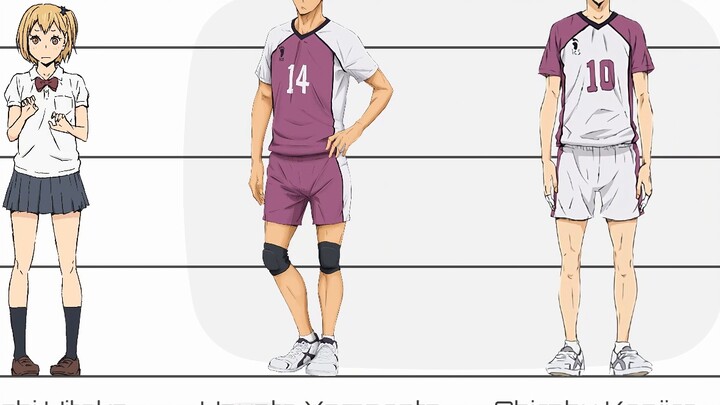 Volleyball boy! ! | Character height comparison