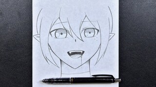 Anime vampire | how to draw anime vampire girl easy step-by-step