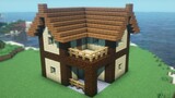 WOODEN HOUSE TWO-STOREY｜ Build minecraft ⛏️