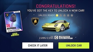 ASPHALT 9: LEGENDS - Lamborghini Miura Concept Car Key Unlocked