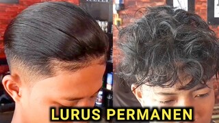 cara meluruskan rambut permanen !! pria