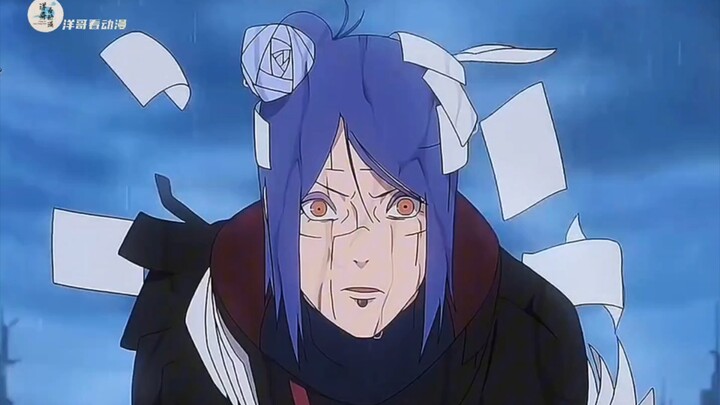 Obito bertanya tentang keberadaan Konan Nagato, dan Konan memasang jaring untuk Obito~