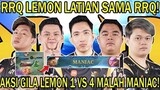 RRQ Season 9! RRQ Lemon Latian Sama RRQ! Aksi Gila Lemon 1 vs 4 Malah Maniac!