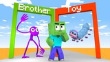 Monster School: Destiny run challenge - ZOMBIE VS RAINBOW FRIEND PURPLE | Minecraft Animation