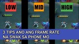 3 TIPS SETUP HIGH MID LOW FRAME RATE SWAK SA PHONE SPECS MO MOBILE LEGENDS