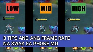 3 TIPS SETUP HIGH MID LOW FRAME RATE SWAK SA PHONE SPECS MO MOBILE LEGENDS