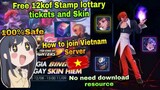 Another Kof event Claim your 12pcs Kof Stamp And Skin😱| How to Join MobileLegends Vietnam Server |