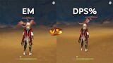 Kaveh EM vs Kaveh DPS% Build comparison !! Who is the Best ? Gameplay Comparison!!