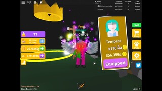 Getting Tempest Class and Get best shiny pet on Saber simulator [ROBLOX]
