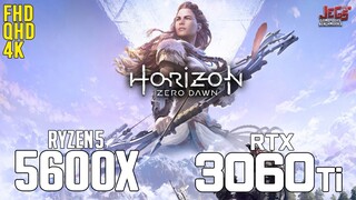 Horizon Zero Dawn on Ryzen 5 5600x + RTX 3060Ti 1080p, 1440p, 2160p benchmarks!