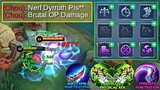 DYRROTH USERS, YOU MUST TRY THIS PERFECT BUILD AND EMBLEM FOR ONE SHOT!! | BEST BUILD IN MYTHIC