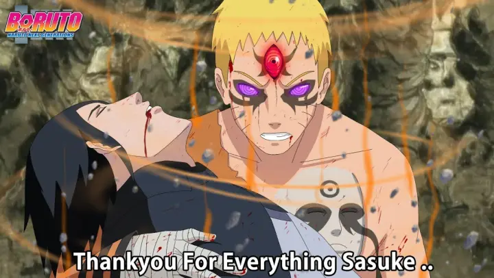 Naruto Sasuke Shocked To See Boruto Sarada Summon Garaga Susanoo Combination Attacks Borusara Bilibili