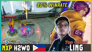 H2wo Ling Insane Damage, Crit Master | 🇵🇭Philippines No. 9 Ling ~ Mobile Legends Bang Bang