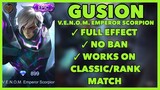 Gusion Venom Skin Script Full Effect +Real Voice + Recall With Backup - Patch Aamon | Mobile Legends