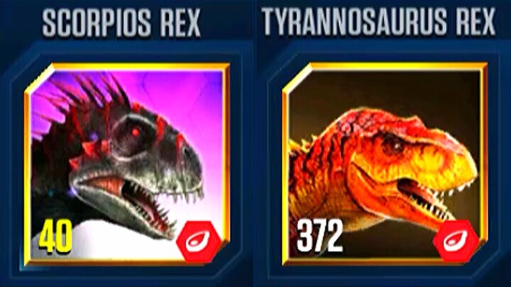 SCORPIOS REX VS TYRANNOSAURUS REX | JURASSIC WORLD THE GAME