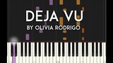 Deja Vu by Olivia Rodrigo Synthesia Piano Tutorial with free sheet music