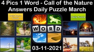 4 Pics 1 Word - Call of the Nature - 11 March 2021 - Answer Daily Puzzle + Daily Bonus Puzzle