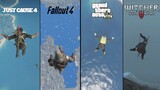 Jumping From HIGH PLACES into Water in 11 Different Games