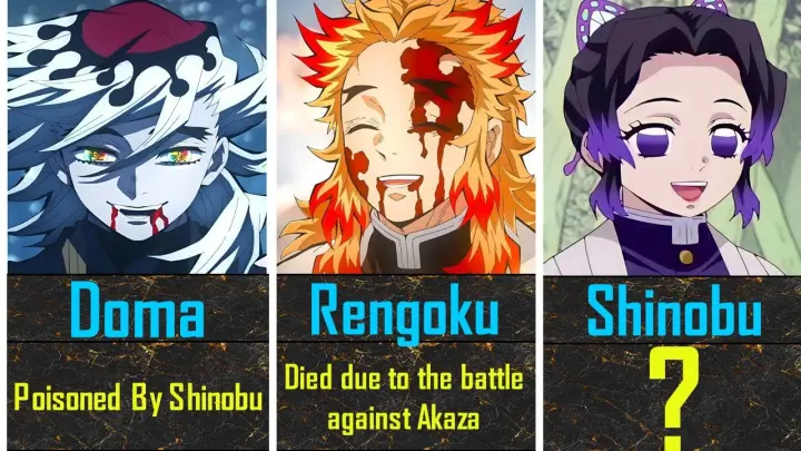 my GodðŸ˜±    comparison : The cause of death of all Demon Slayer characters (Anime & Manga)