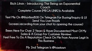 Rich Litvin - Introducing The Being an Exponential Coach course download