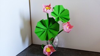 Cách gấp hoa sen Origami đơn giản / Gấp hoa giấy