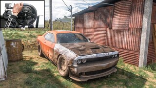 Rebuilding Dodge Challenger SRT Hellcat | Forza horizon 5 | Steering Wheel Gameplay