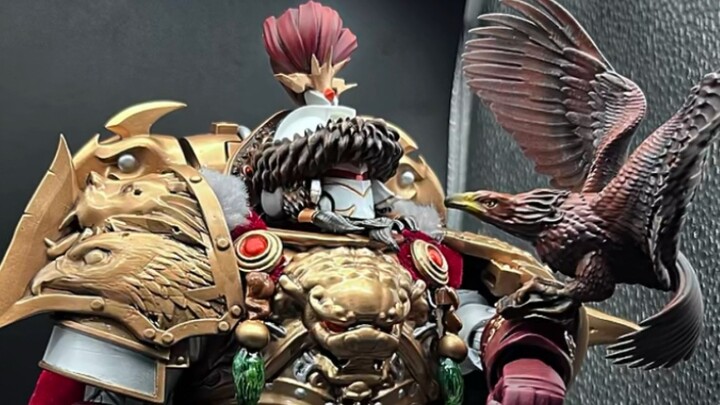 Warhammer 40k White Scar Genome Primarch ของเล่นฟิกเกอร์ที่สามารถเคลื่อนย้ายได้ดัดแปลง Chagatai Khan