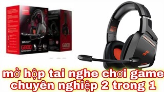mở hộp tai review nghe dành cho game thủ chuyên nghiệp PLEXTONE G800 - dùng cho cả điện thoại và pc
