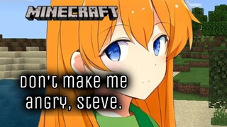 MINECRAFT ANIME VERSION STEVE AND ALEX MEMES ANIMATION.