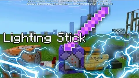 How to make a Lightning Stick in Minecraft using Command Block Trick -  Bilibili