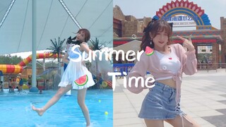 【富婆七奈】Summertime夏日时光 泳装南京欢乐谷蹦迪