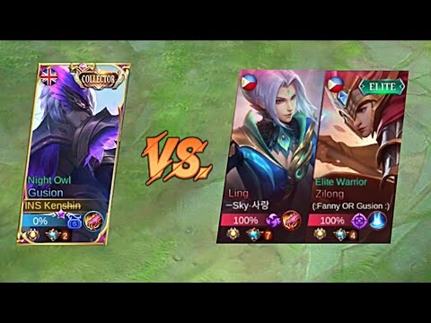 KENSHIN MEET TOP GLOBAL LING AND ZILONG IN RANKED GAME | MOBILE LEGENDS